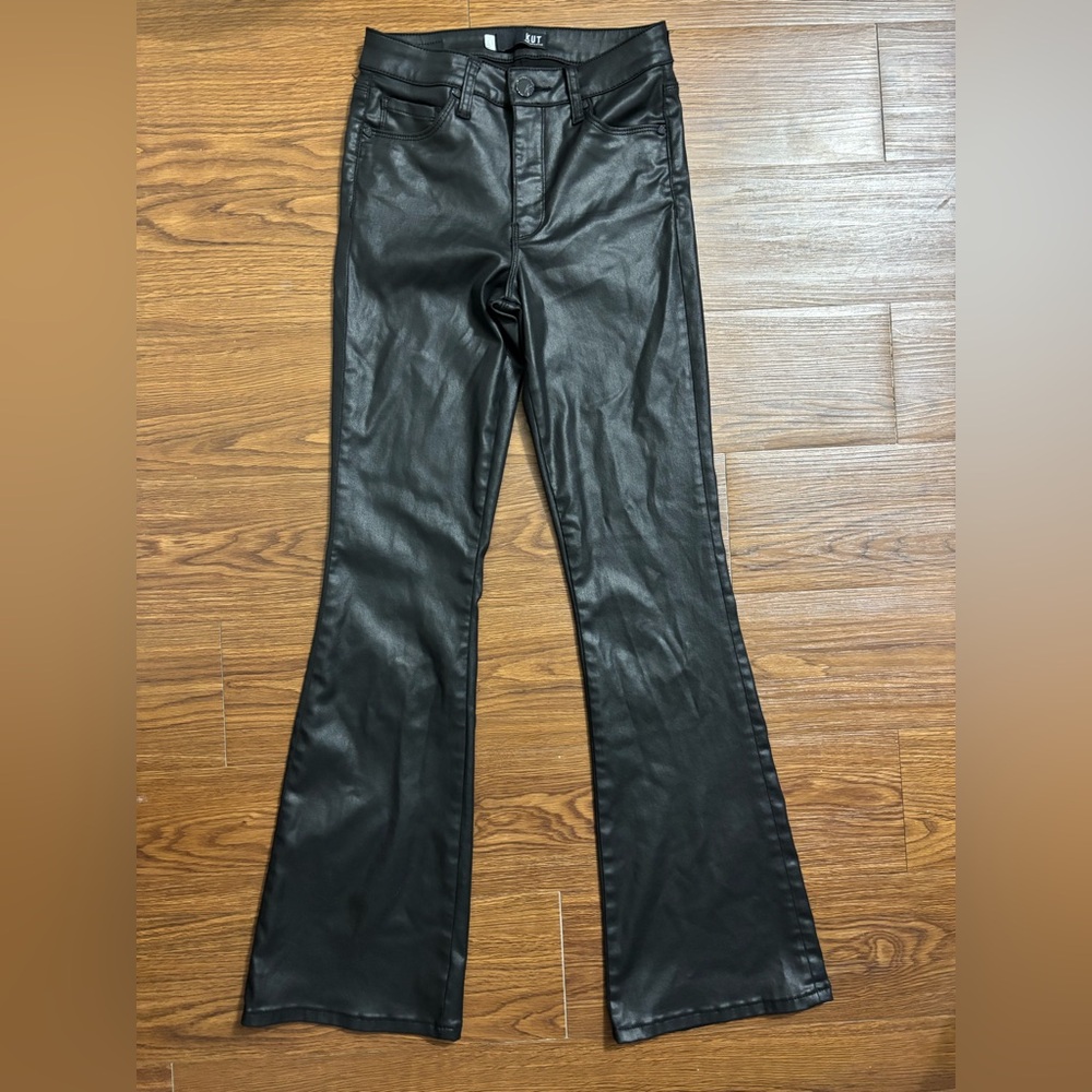 Kut from the Kloth Black Faux Leather Pants